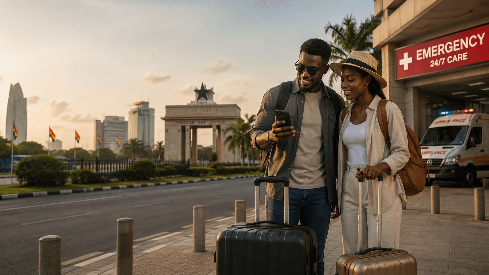 Visitors arriving in Ghana